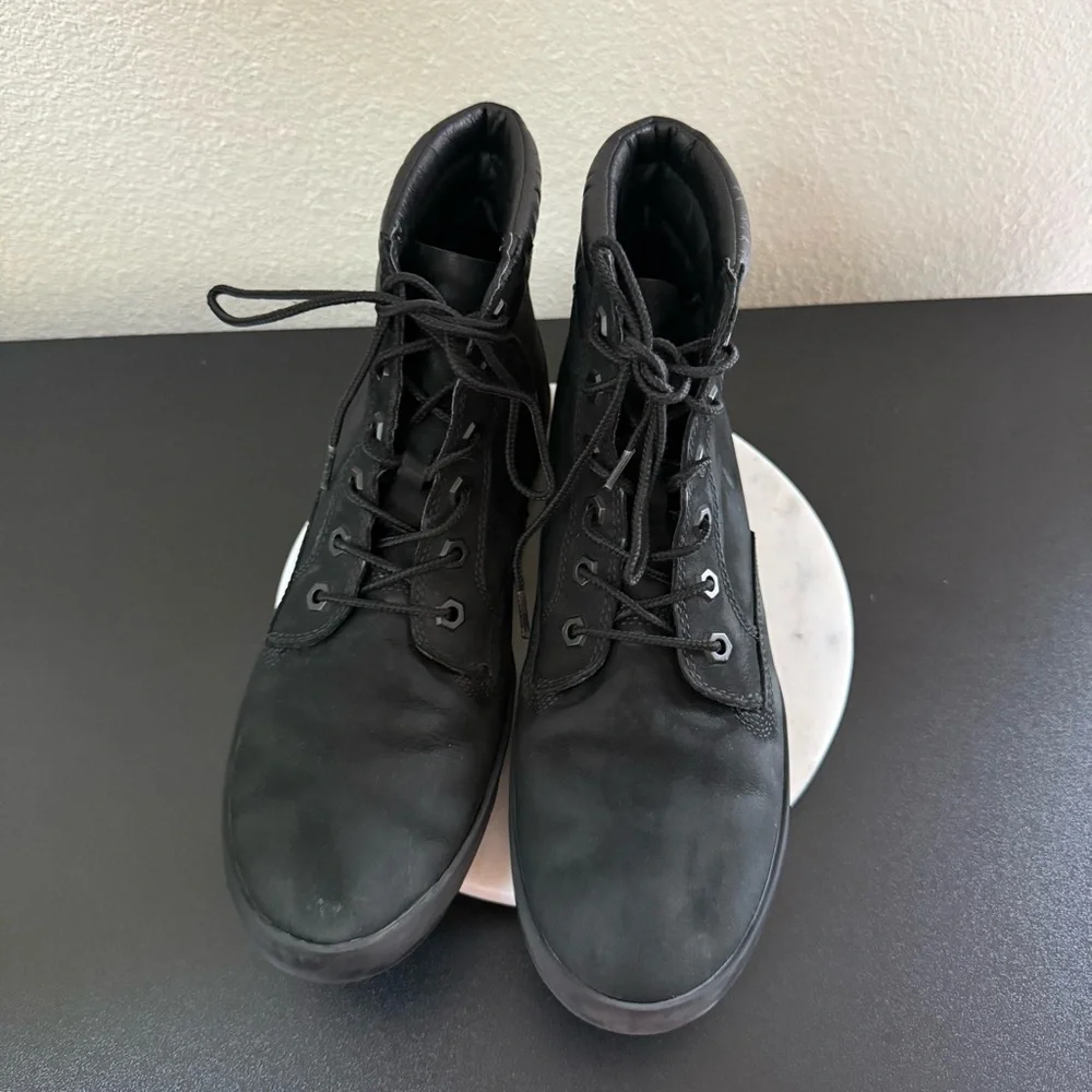 Timberland Black Nubuck Leather Dausette Sneaker Ankle Boots Sneakers Size 9.5 - Picture 8 of 10
